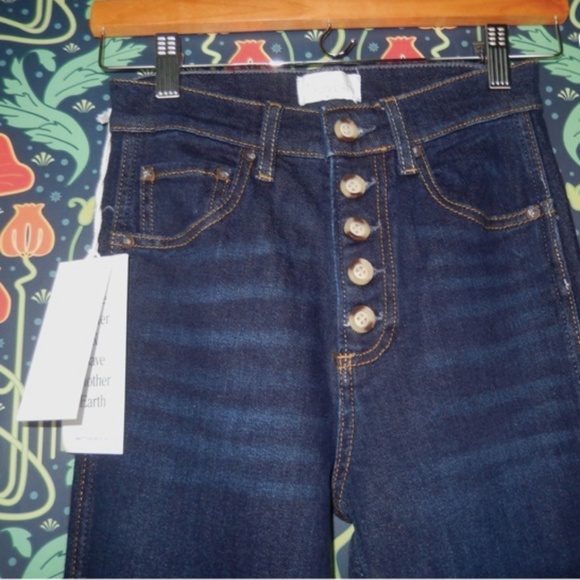 Boyish Ricky Blue Steel High Waist Flare Button Fly Jeans Nwt 24 - Picture 5 of 7